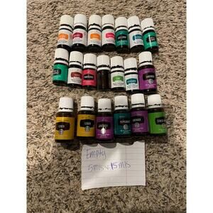 Lot of EMPTY Young Living Essential Oil Bottles For Oil Combinations or Extras